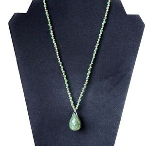 Chan Luu Aventurine Beaded Necklace with Sterling Clasp Handcrafted Boho